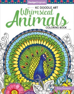 KC Doodle Art Whimsical Animals Coloring Book - Krisa Bousquet