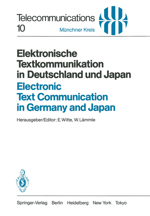 Elektronische Textkommunikation in Deutschland und Japan / Electronic Text Communication in Germany and Japan - 