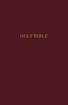 KJV, Pew Bible, Hardcover, Burgundy, Red Letter, Comfort Print -  Zondervan