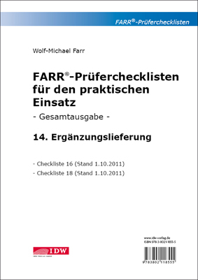 FARR Prüferchecklisten für den praktischen Einsatz - Gesamtausgabe - Wolf-Michael Farr