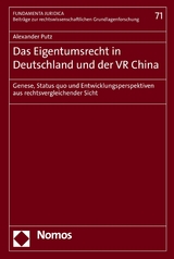 Das Eigentumsrecht in Deutschland und der VR China - Alexander Putz