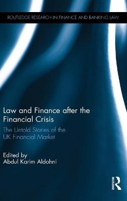 Law and Finance after the Financial Crisis - 