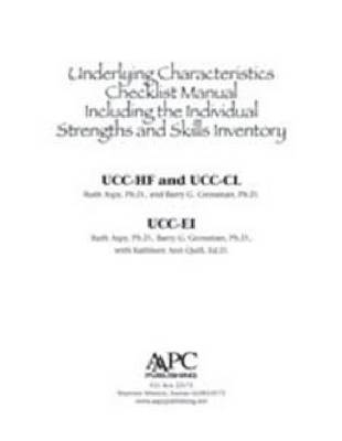 Underlying Characteristics Checklists (UCC) User Manual - Ruth Aspy, Barry Grossman