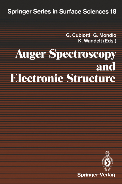 Auger Spectroscopy and Electronic Structure - 