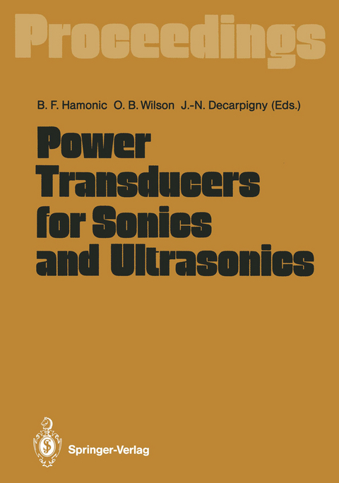 Power Transducers for Sonics and Ultrasonics - 
