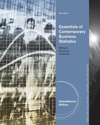 Essentials of Contemporary Business Statistics, International Edition - David Anderson, Dennis Sweeney, Thomas Williams