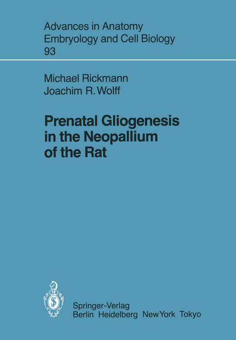 Prenatal Gliogenesis in the Neopallium of the Rat - Michael Rickmann, Joachim R. Wolff