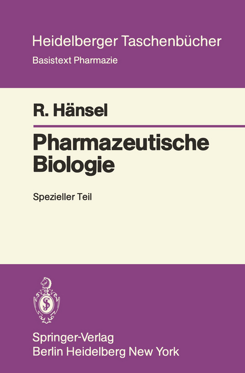 Pharmazeutische Biologie - R. Hänsel