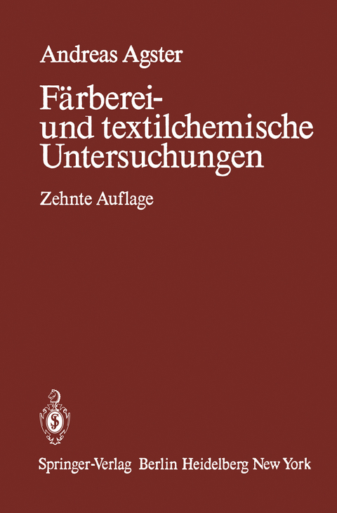 Färberei- und textilchemische Untersuchungen - Andreas Agster