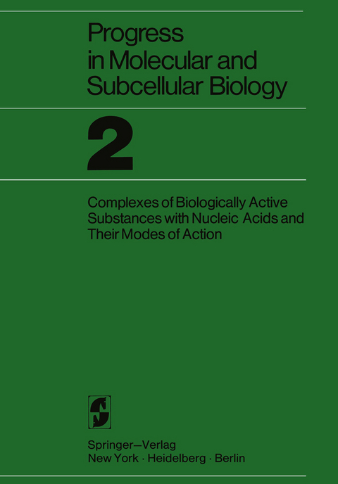 Proceedings of the Research Symposium on Complexes of Biologically Active Substances with Nucleic Acids and Their Modes of Action - Robert E. Rhoads