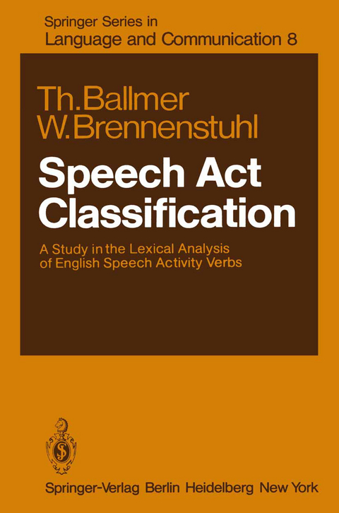 Speech Act Classification - T. Ballmer, W. Brennstuhl