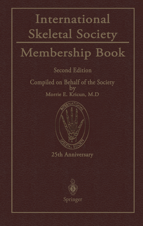 International Skeletal Society Membership Book - 