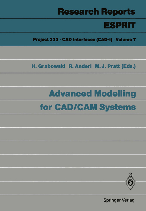 Advanced Modelling for CAD/CAM Systems - 