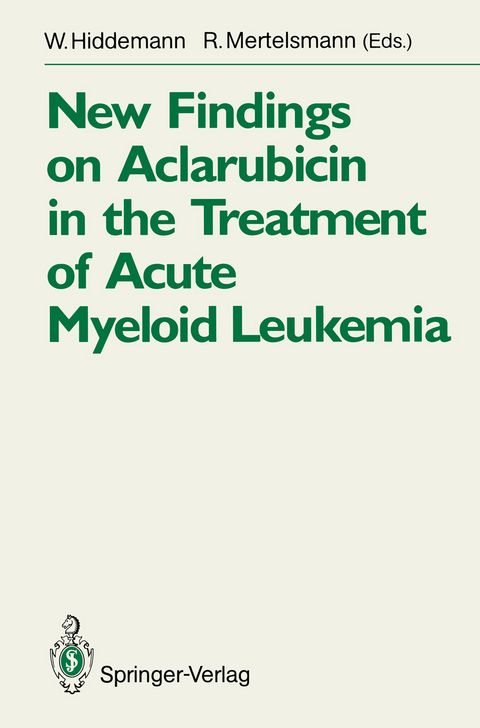 New Findings on Aclarubicin in the Treatment of Acute Myeloid Leukemia - 