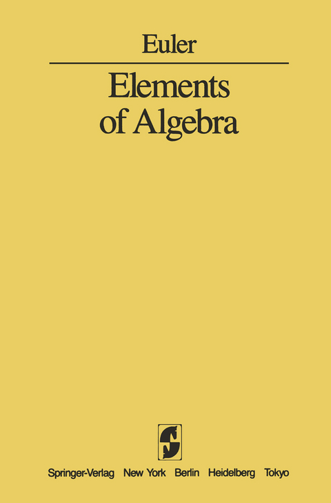 Elements of Algebra - L. Euler