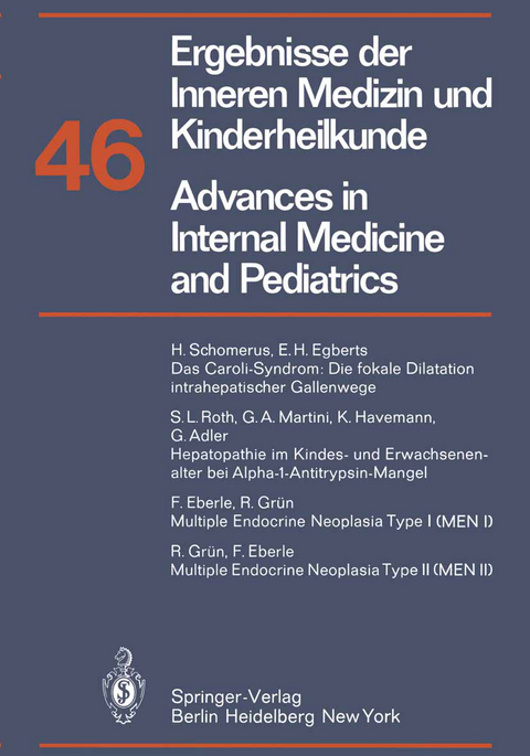 Ergebnisse der Inneren Medizin und Kinderheilkunde / Advances in Internal Medicine and Pediatrics - P. Frick, G.-A. von Harnack, K. Kochsiek, G. A. Martini, A. Prader