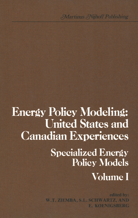 Energy Policy Modeling: United States and Canadian Experiences - 