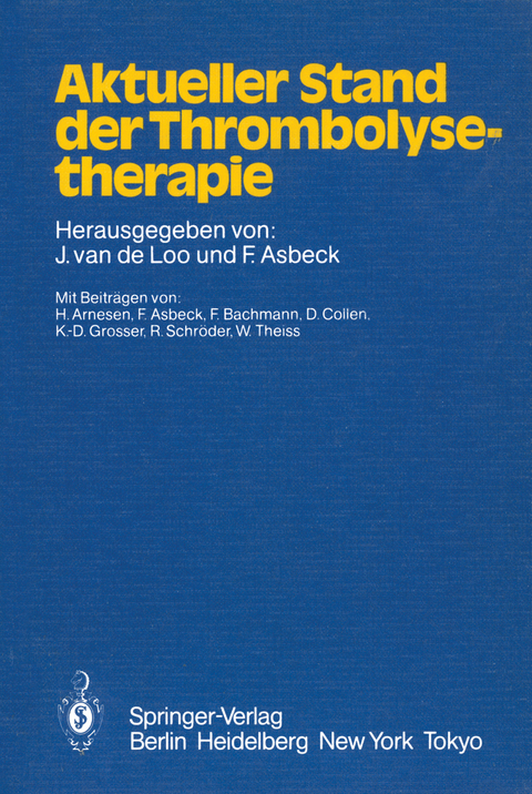 Aktueller Stand der Thrombolysetherapie - 