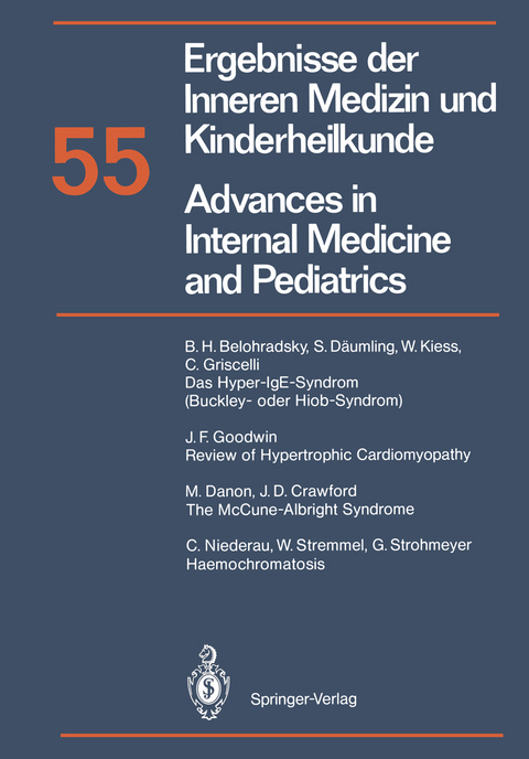 Ergebnisse der Inneren Medizin und Kinderheilkunde / Advances in Internal Medicine and Pediatrics - P. Frick, G.-A. von Harnack, K. Kochsiek, G. A. Martini, A. Prader