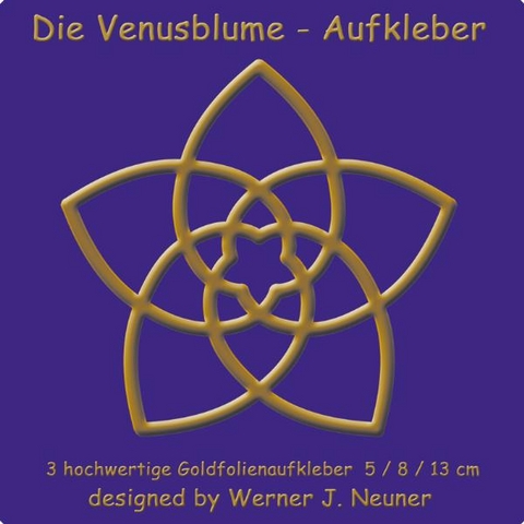 Die Venusblume - Goldfolienaufkleber 3er Set - 
