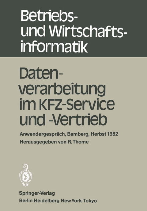 Datenverarbeitung im KFZ-Service und -Vertrieb - 