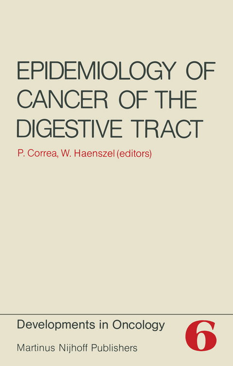 Epidemiology of Cancer of the Digestive Tract - 