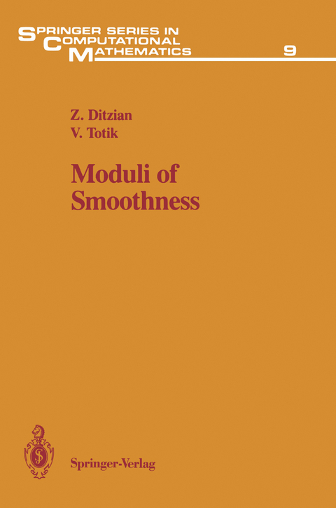 Moduli of Smoothness - Z. Ditzian, V. Totik