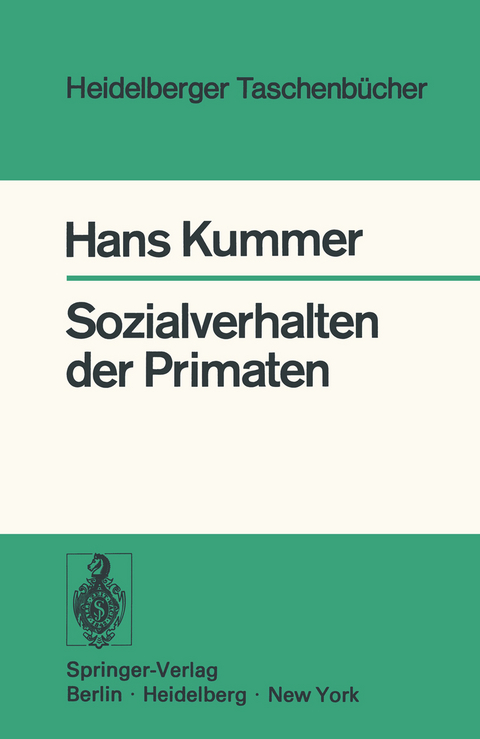 Sozialverhalten der Primaten - H. Kummer