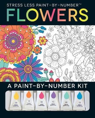 Stress Less Paint-By-Number Flowers -  Adams Media