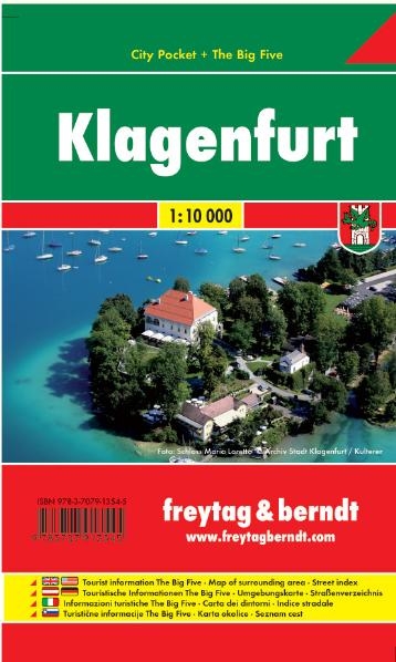 Klagenfurt, City Pocket + The Big Five, Stadtplan 1:10.000 - 