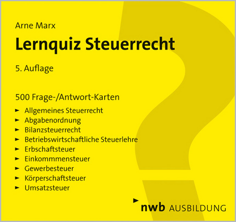 Lernquiz Steuerrecht - Arne Marx