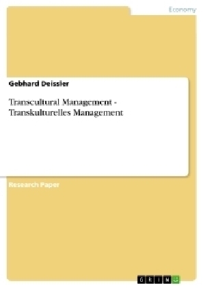 Transcultural Management - Transkulturelles Management - Gebhard Deissler