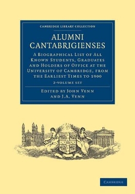 Alumni Cantabrigienses 2 Volume Set - 