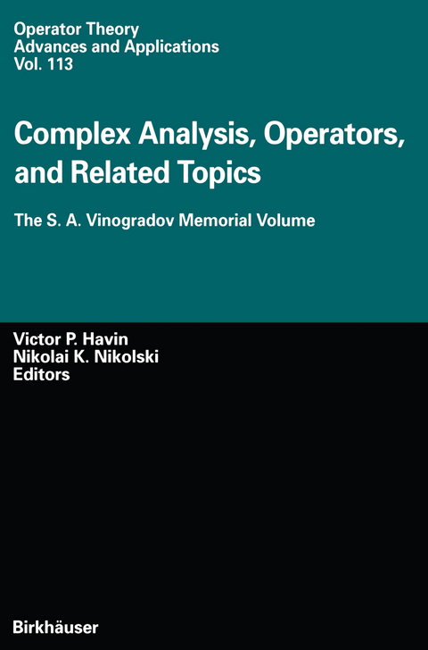 Complex Analysis, Operators, and Related Topics - 