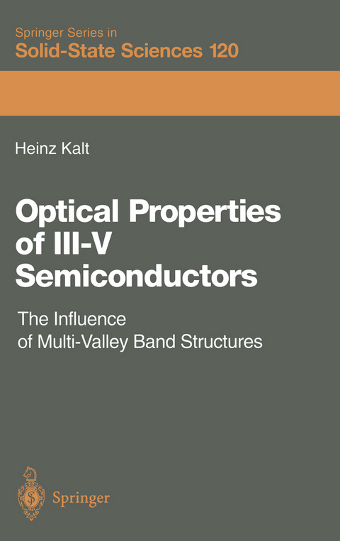 Optical Properties of III–V Semiconductors - Heinz Kalt