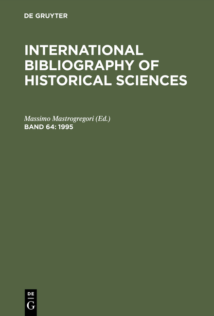 International Bibliography of Historical Sciences / 1995 - 
