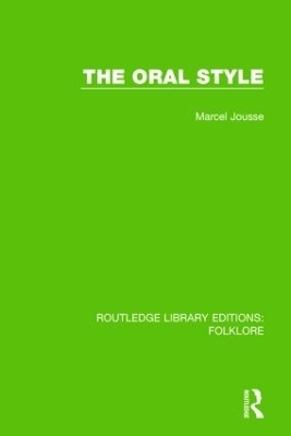 The Oral Style Pbdirect - Marcel Jousse