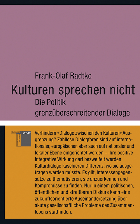 Kulturen sprechen nicht - Frank-Olaf Radtke