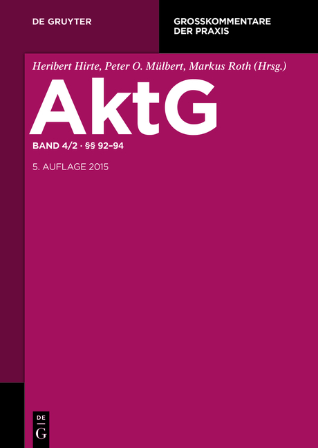 Aktiengesetz / §§ 92 - 94