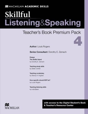 Skillful Level 4 Listening & Speaking Teacher's Book Premium Pack - Steve Gershon, Louis Rogers, David Bohlke, Robyn Brinks Lockwood, Lindsay Clandfield