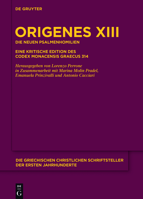 Origenes: Werke / Die neuen Psalmenhomilien -  Origenes