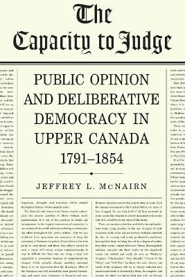 The Capacity To Judge - Jeffrey McNairn