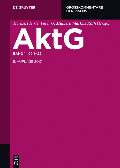 Aktiengesetz / Einleitung; §§ 1-22