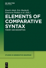 Elements of Comparative Syntax - 