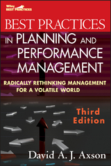 Best Practices in Planning and Performance Management -  David A. J. Axson