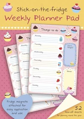 Stick-on-the-fridge Weekly Planner Pad: Cupcakes -  Press Peony