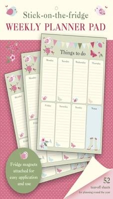 Stick-on-the-fridge Weekly Planner Pad: Gardening -  Press Peony