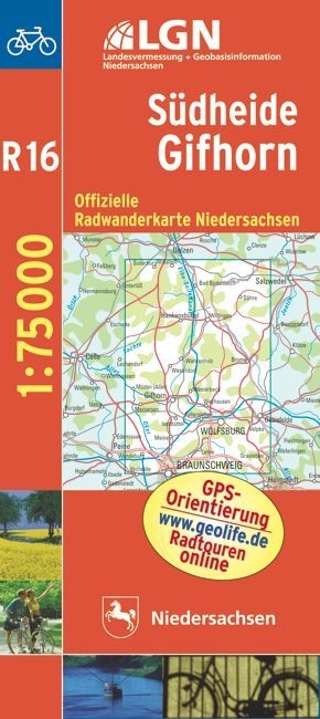 Topographische Sonderkarten Niedersachsen. Sonderblattschnitte auf... / Radwanderkarte 1 : 75000 mit Begleitheft / Südheide Gifhorn