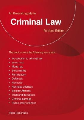 A Guide to Criminal Law - Peter Robertson