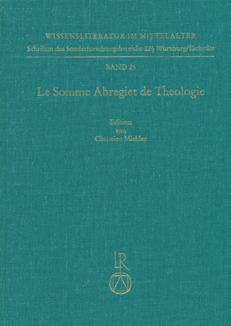 Le Somme Abregiet de Theologie - Christine Michler